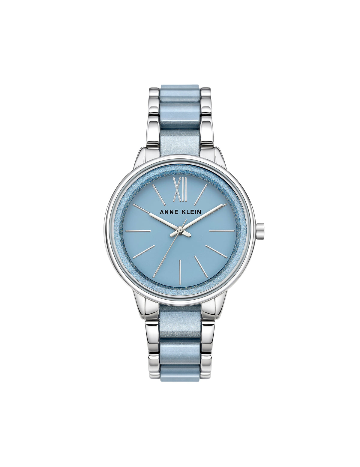Resin Link Women's Watch - Anne Klein Light Blue/Silver-Tone