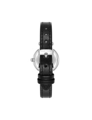 Essential Leather Strap Watch - Anne Klein Black/Silver-Tone