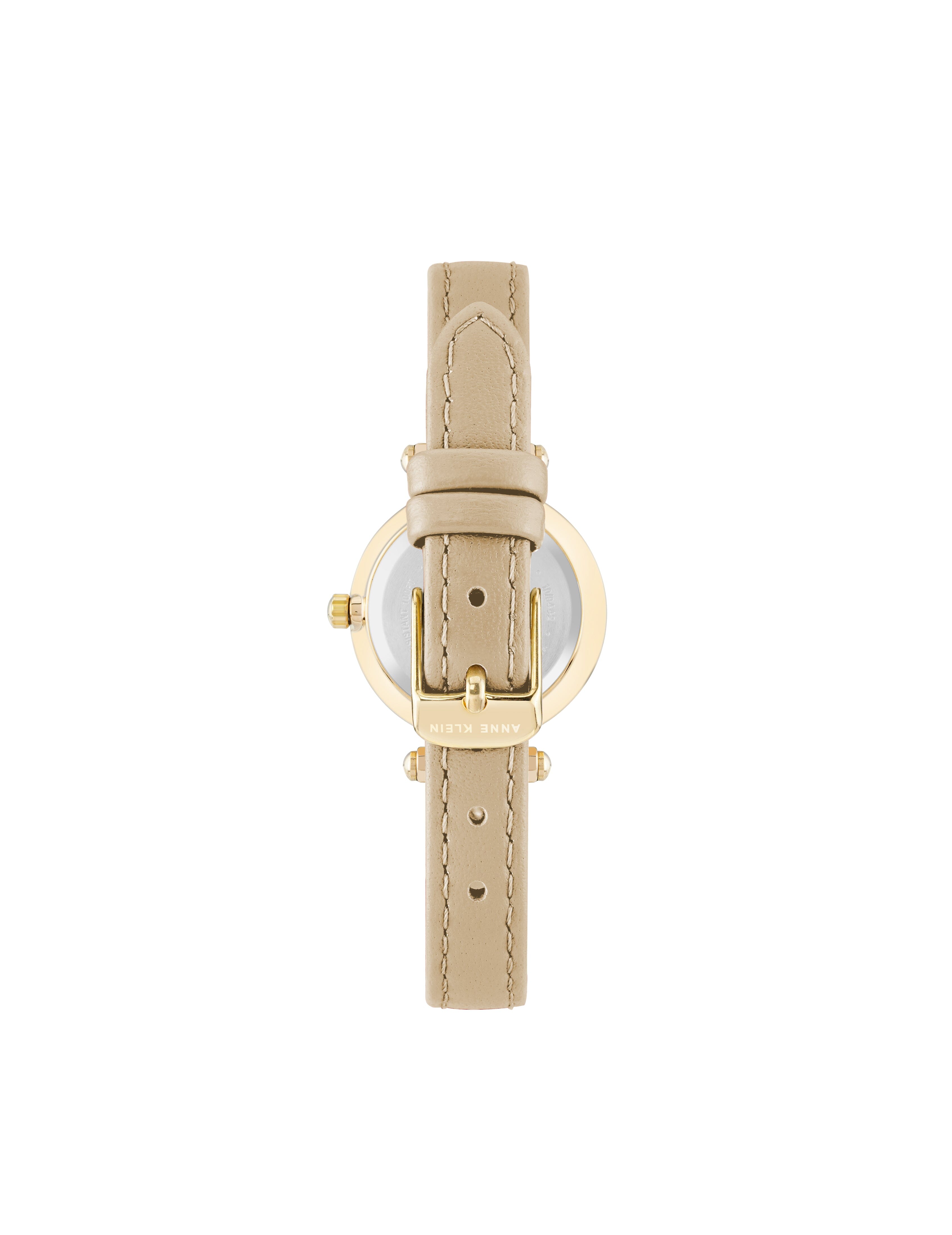 Essential Leather Strap Wristwatch - Anne Klein Gold-Tone/Cream