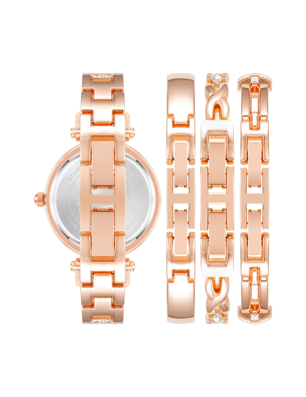 Showstopper Watch & Bracelet Set - Anne Klein Rose-Tone