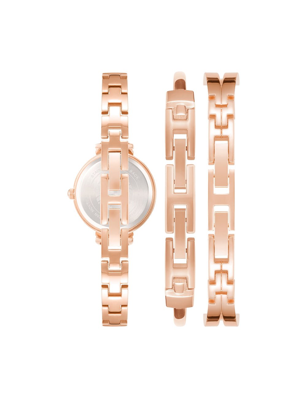 Enamel Watch & Bracelet Set - Anne Klein Blush/Rose-Tone