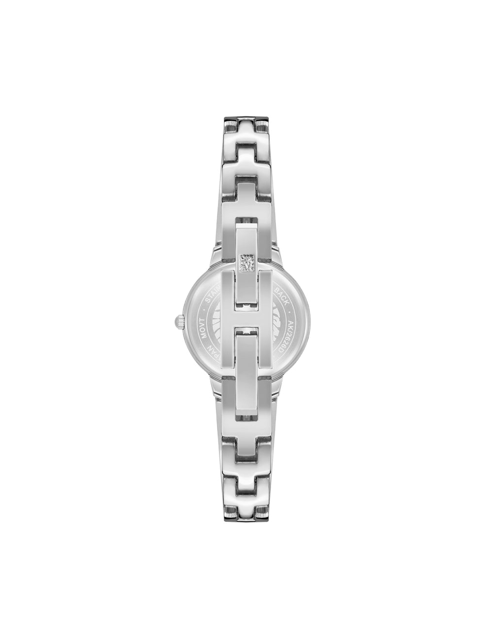 Diamond Accented Bangle Watch - Anne Klein Black/Silver-Tone