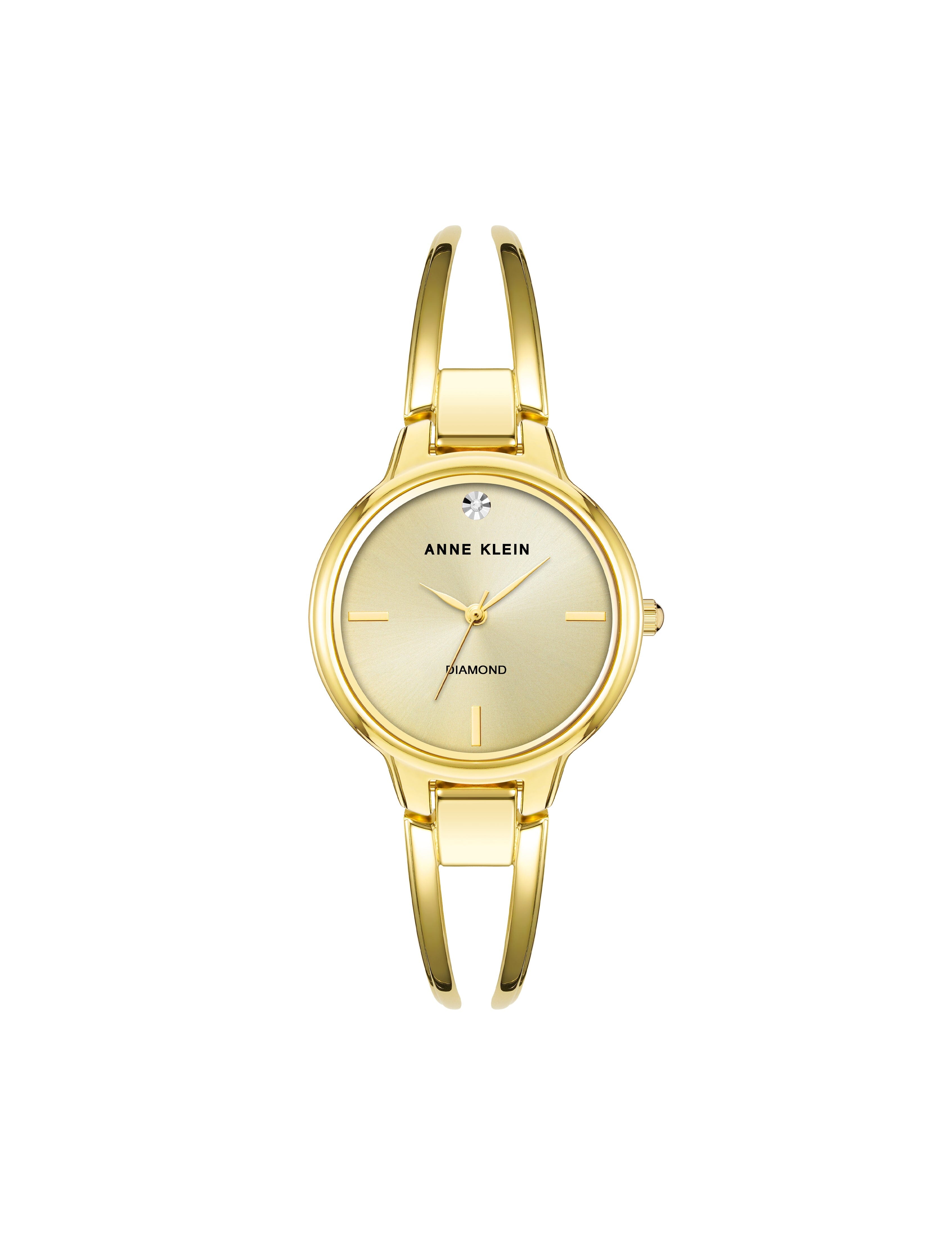 Diamond Bangle Watch - Anne Klein Gold-Tone
