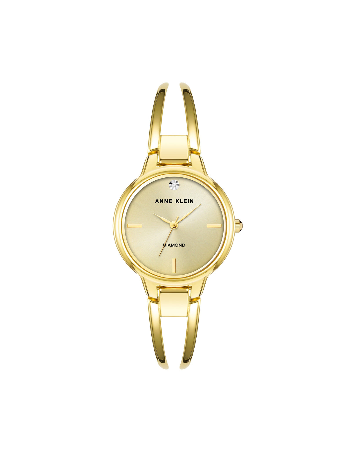 Diamond Bangle Watch - Anne Klein Gold-Tone