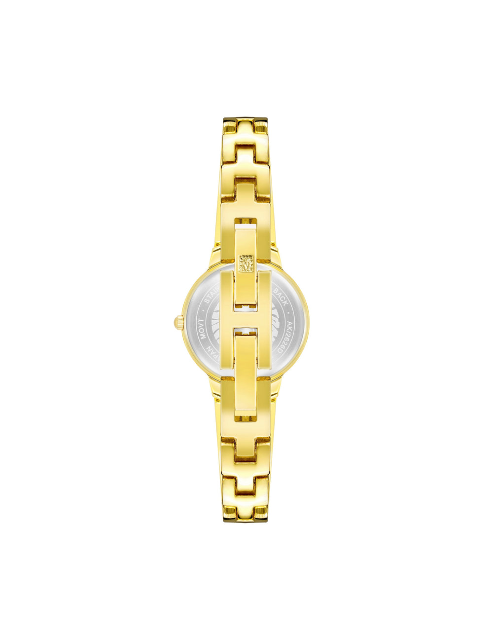 Diamond Accented Bangle Watch - Anne Klein Black/Gold-Tone