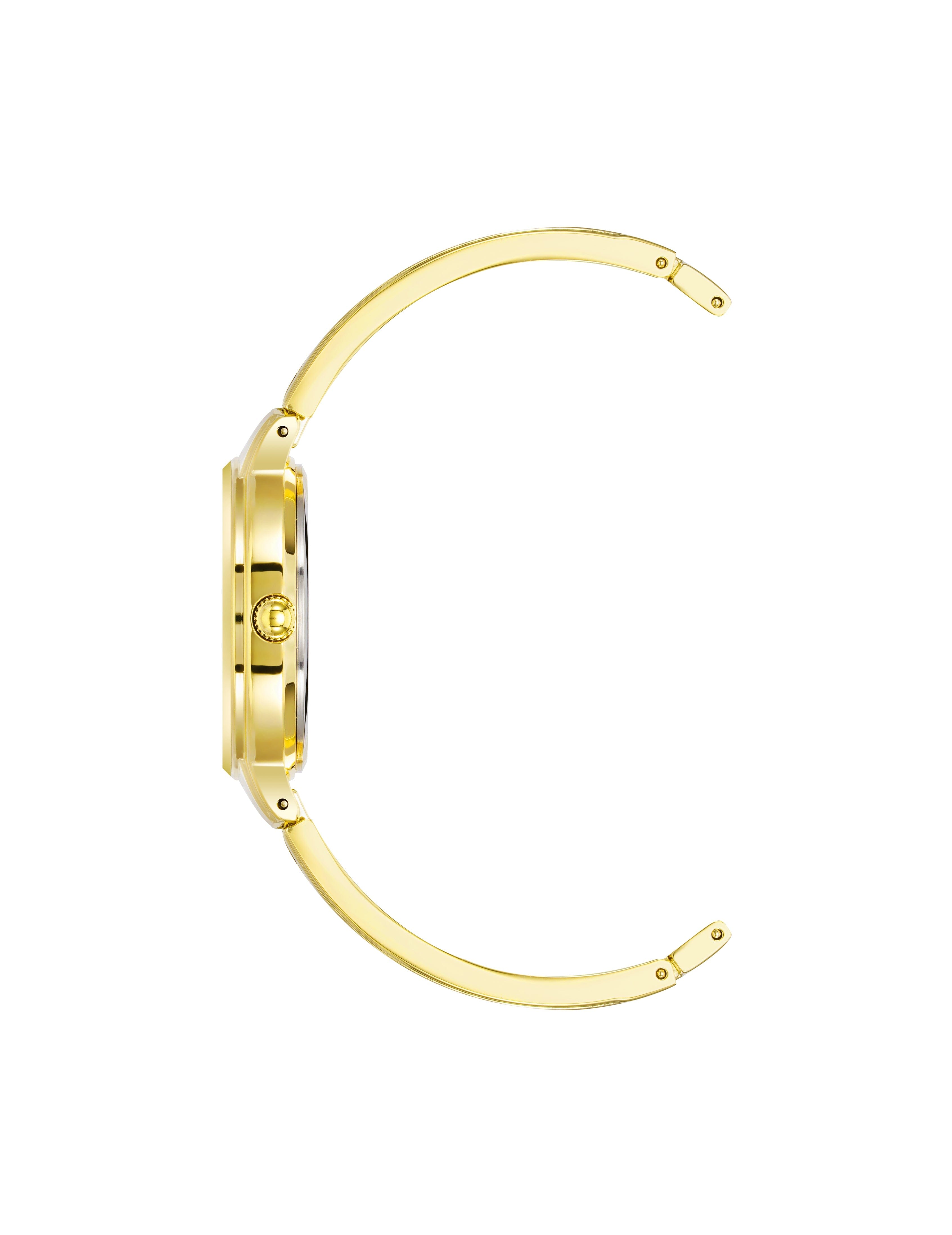 Diamond Accented Bangle Watch - Anne Klein Black/Gold-Tone