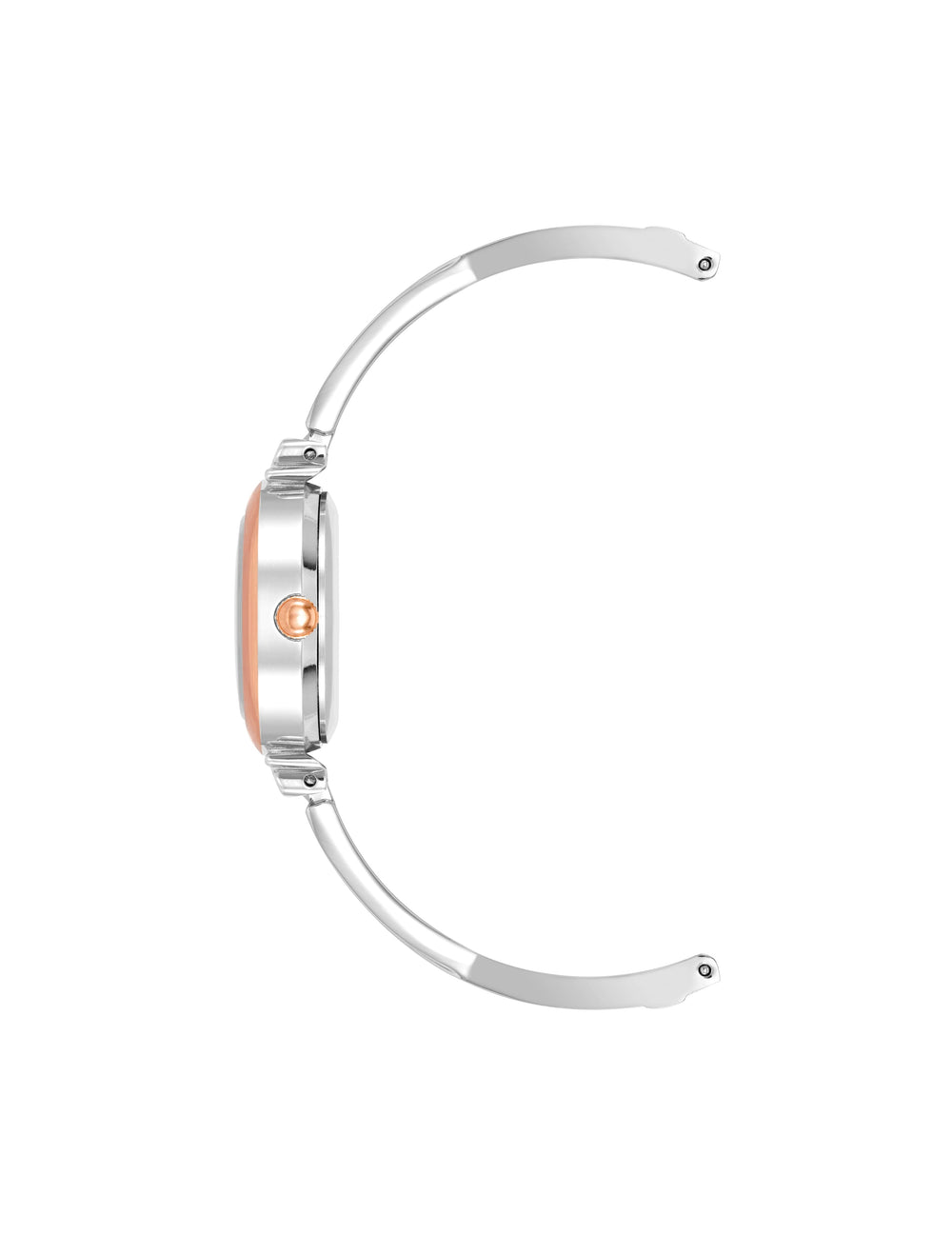 Bangle Watch & Bracelets Set - Anne Klein Silver/Rose-Tone
