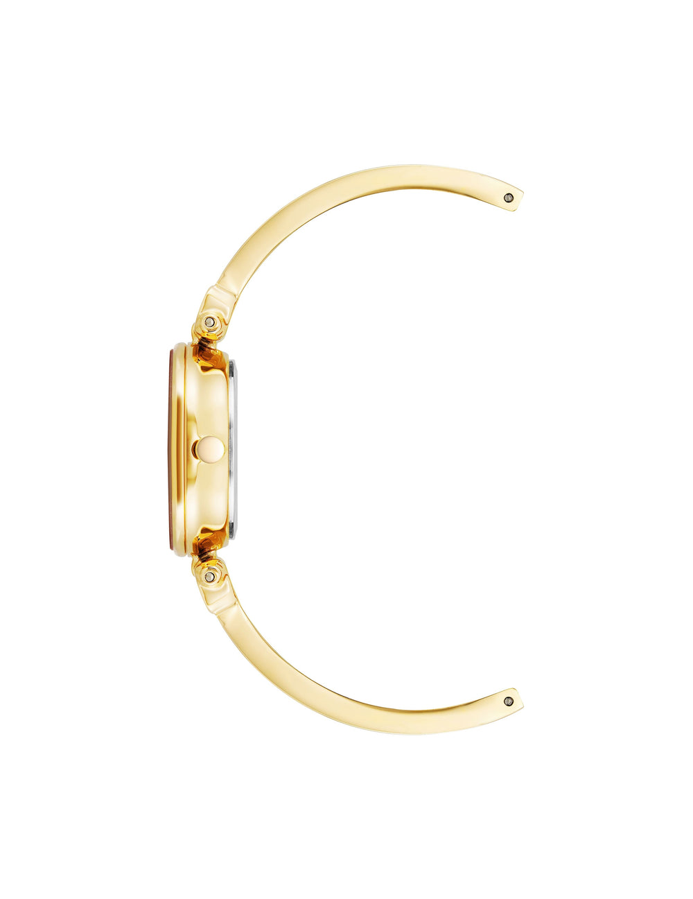 Diamond Accent Bangle Watch - Anne Klein Black/Gold-Tone