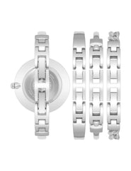 Sophisticated Watch & Bracelet Set - Anne Klein Silver-Tone