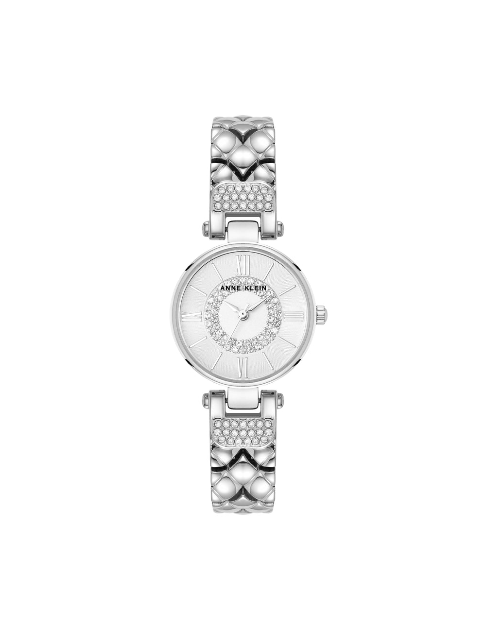 Crystal Accented V-Link Watch - Anne Klein