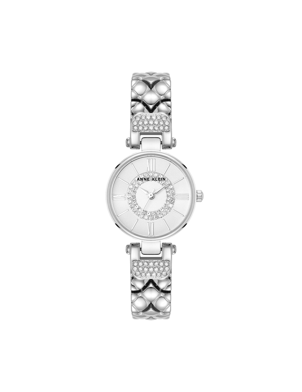 Crystal Accented V-Link Watch - Anne Klein