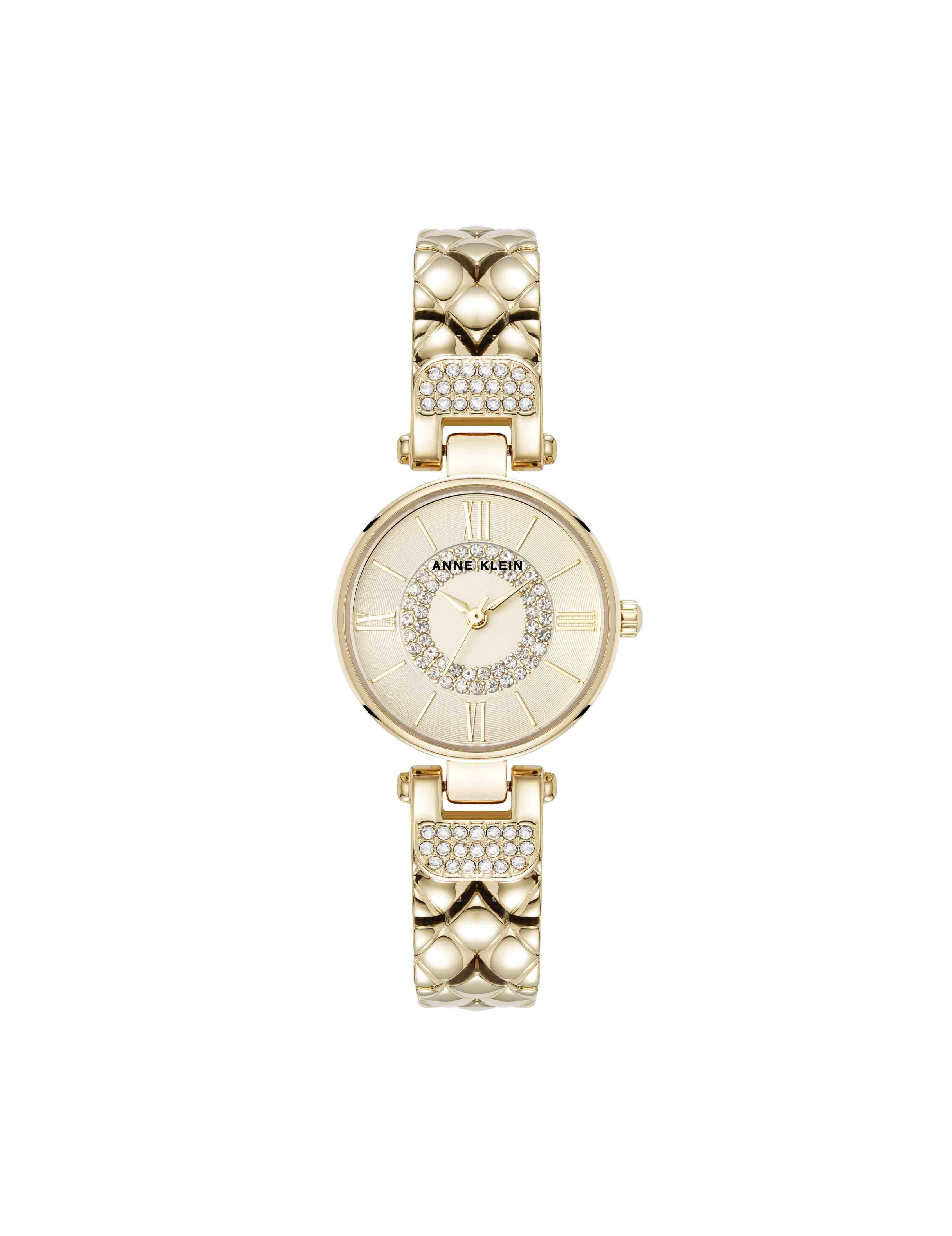 Crystal Accented V-Link Watch - Anne Klein