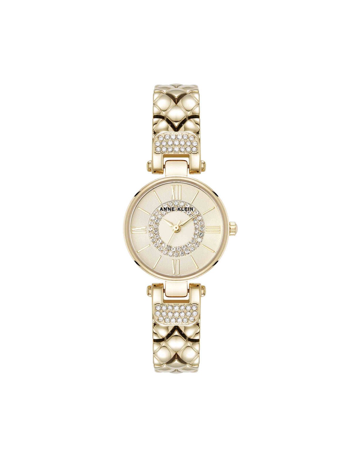 Crystal Accented V-Link Watch - Anne Klein