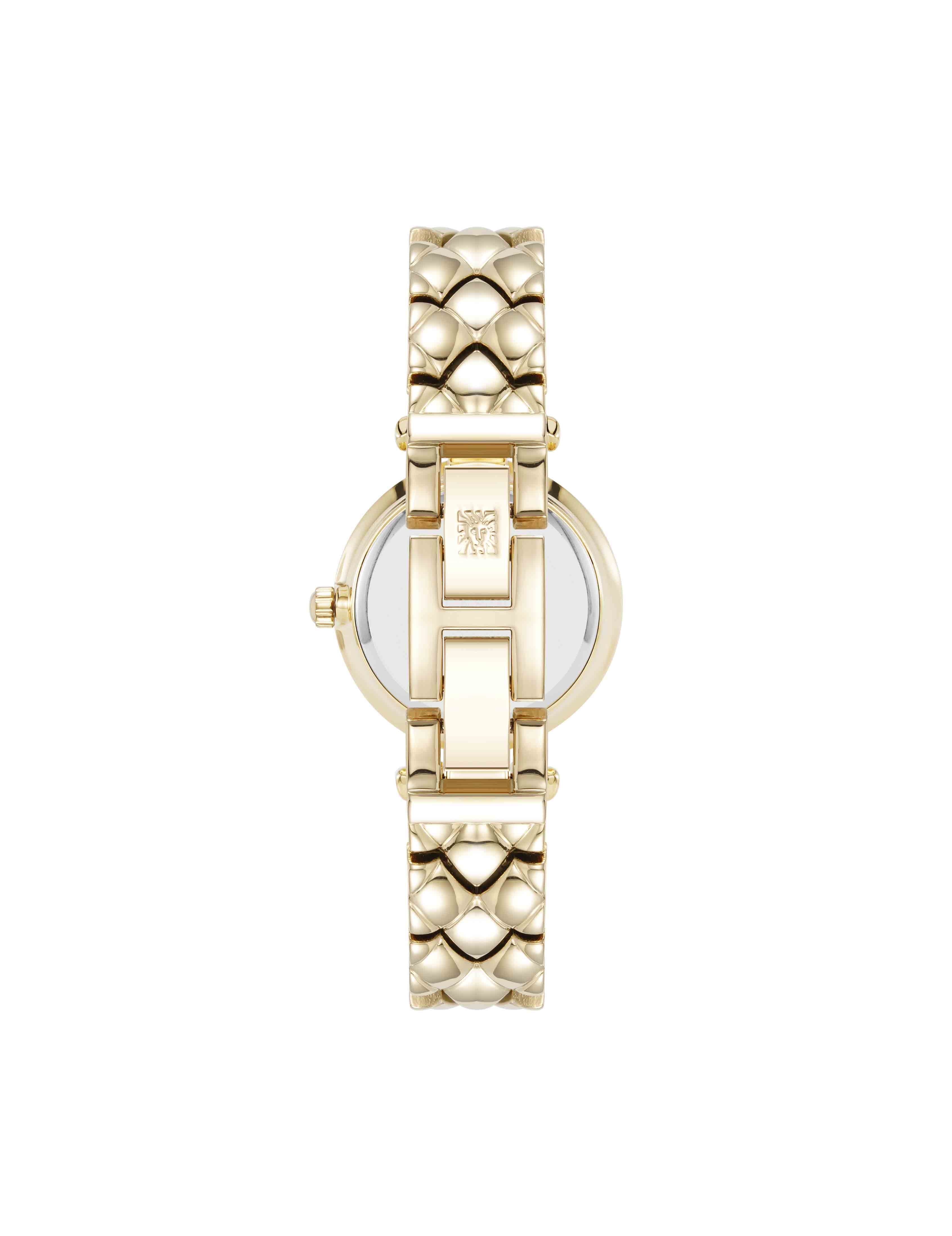 Crystal Accented V-Link Watch - Anne Klein