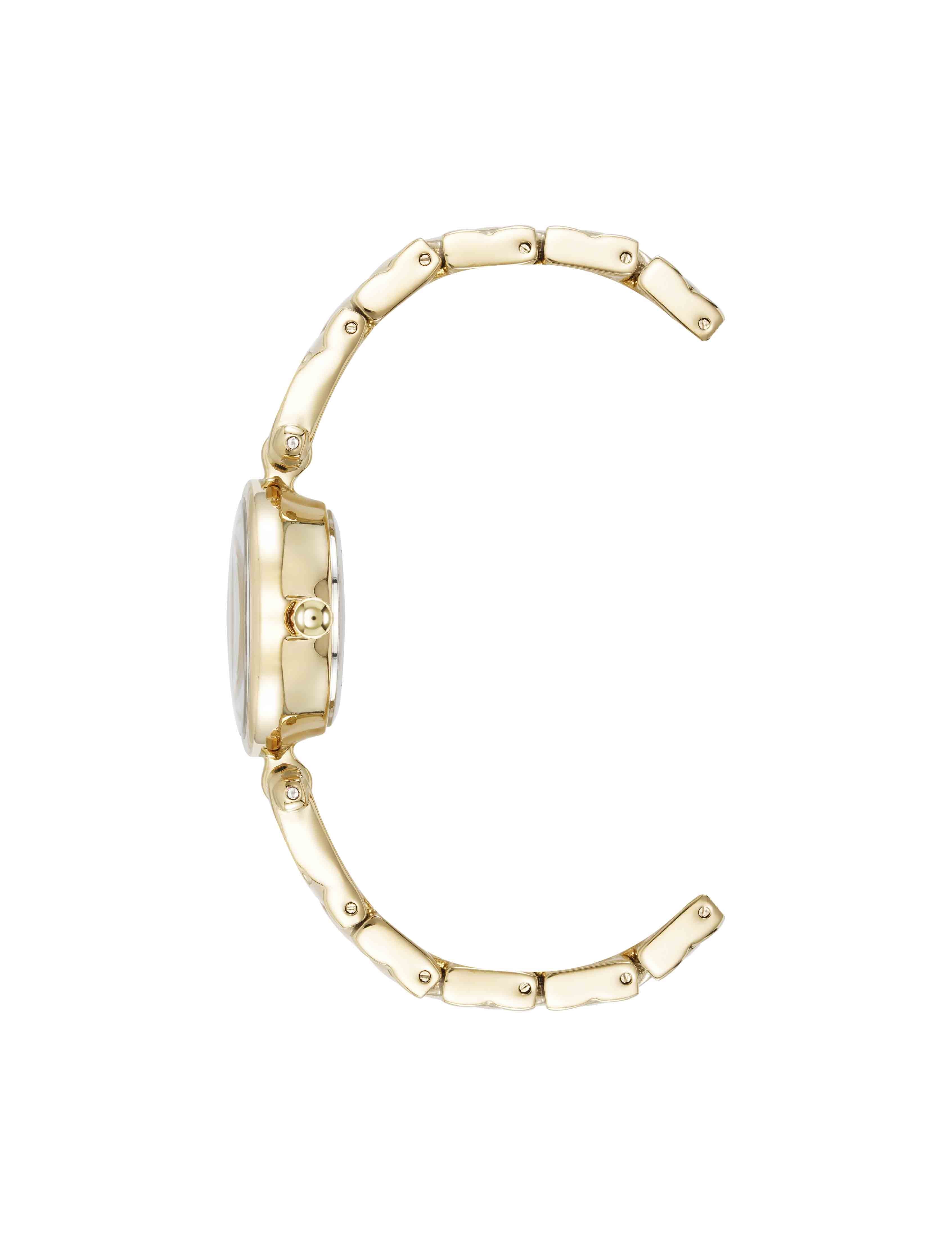 Crystal Accented V-Link Watch - Anne Klein
