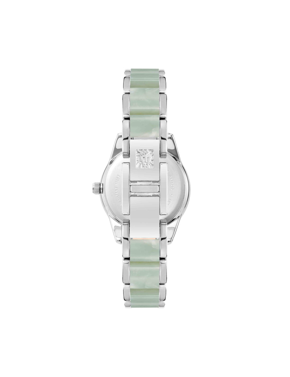 Pearlescent Resin Link Bracelet Watch - Anne Klein Mint/Silver-Tone