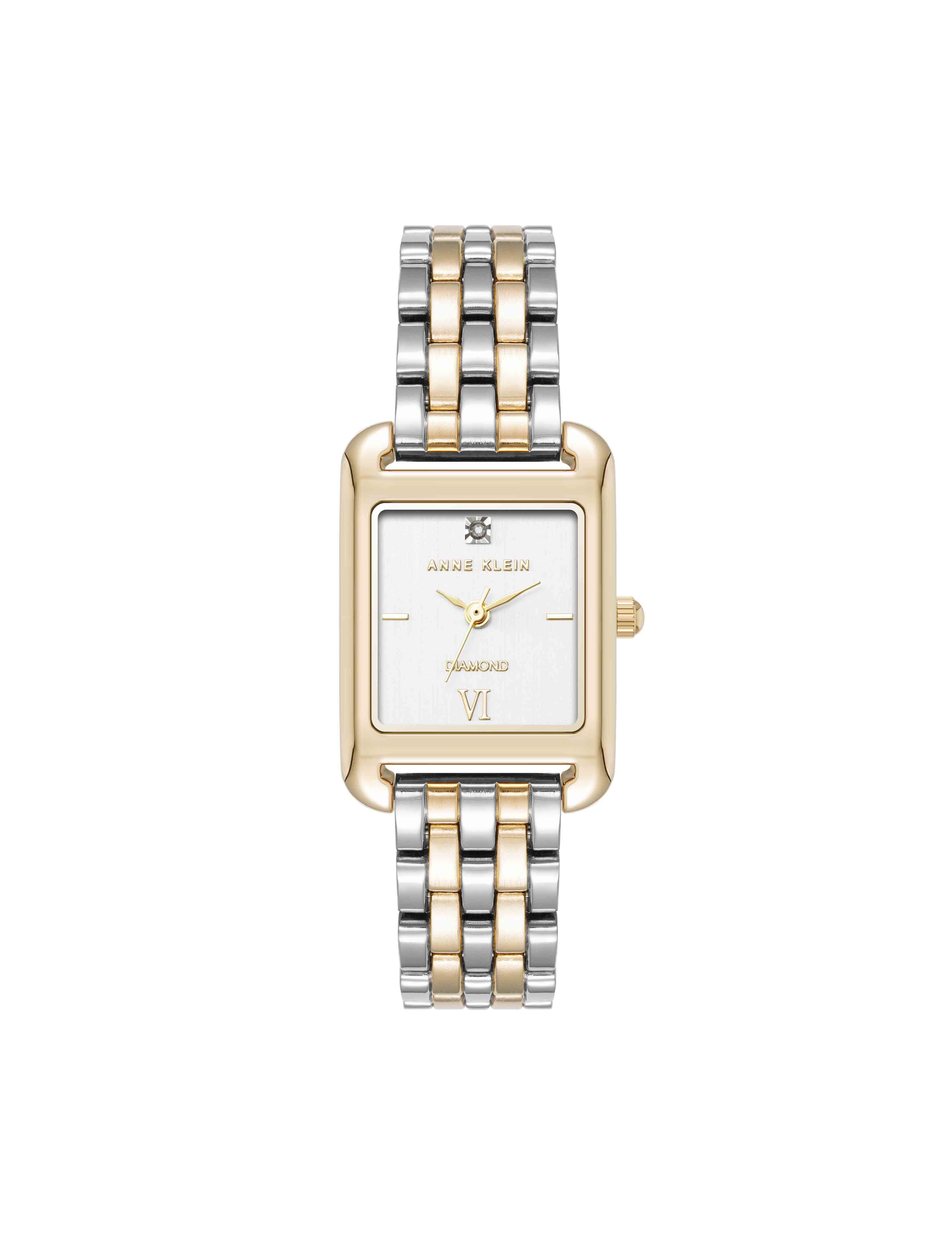 Legacy Diamond Dial Watch - Anne Klein Silver-Tone/Gold-Tone