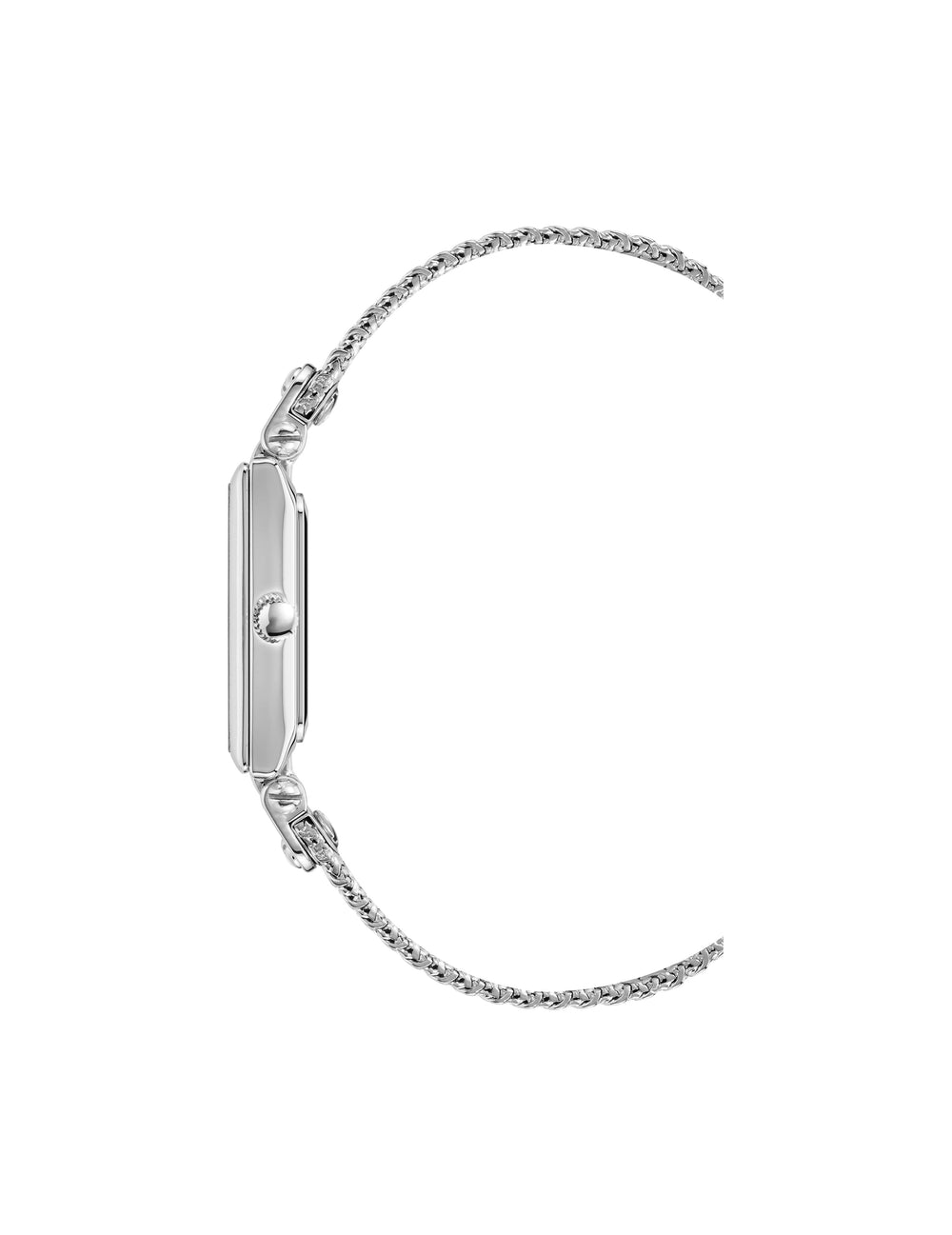 Rectangular Case Mesh Bracelet Watch - Anne Klein Silver-Tone
