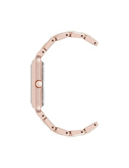 Rectangular Silicone Bracelet Watch - Anne Klein Ivory/Rose-Tone