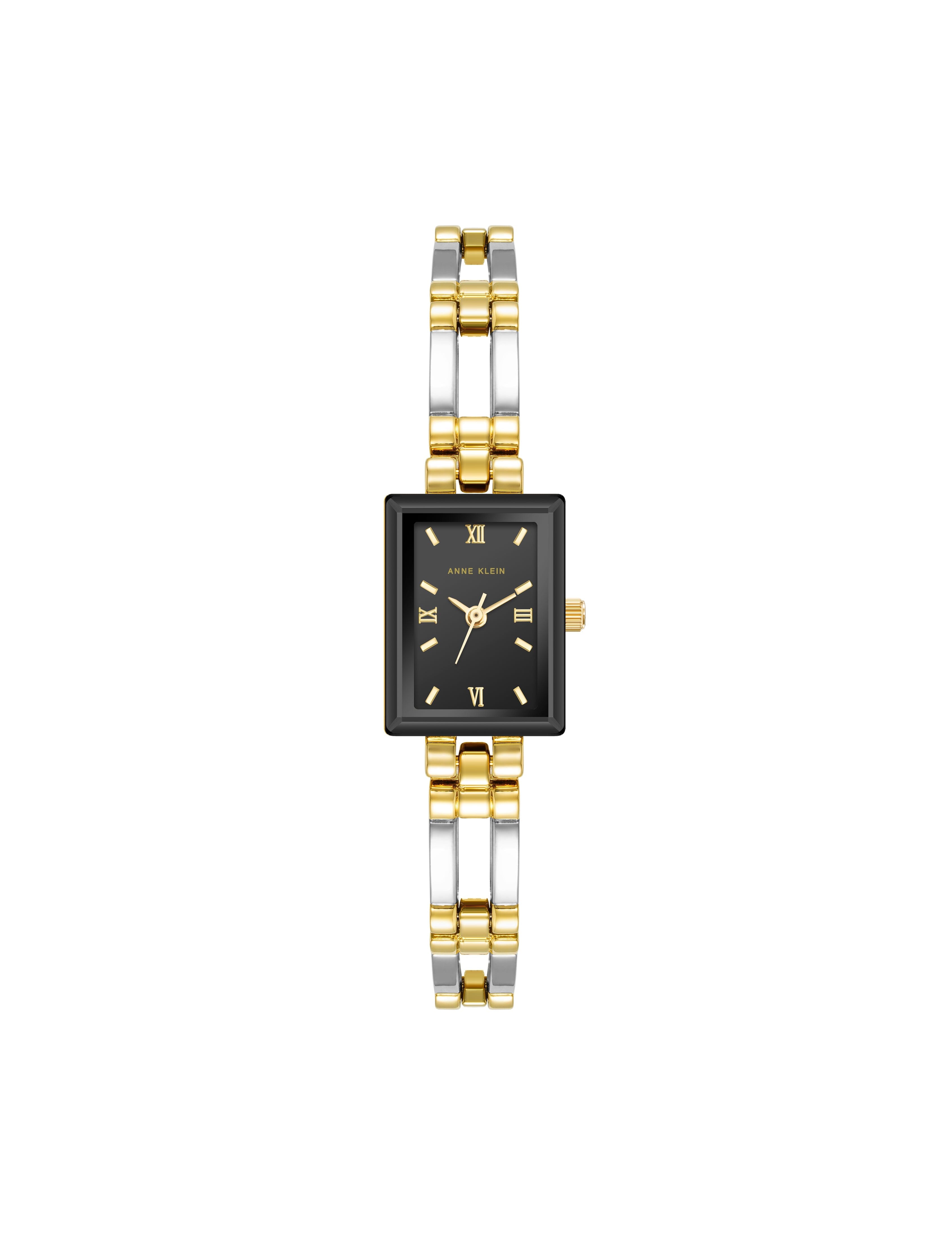 Rectangular Case Bangle Watch - Anne Klein Black/Two-Tone
