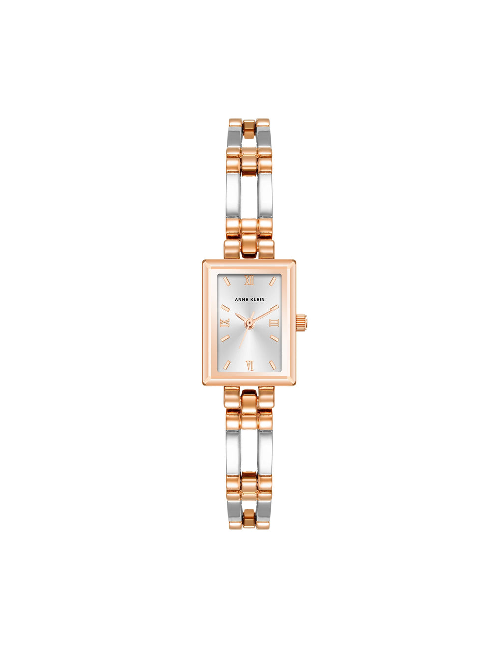 Rectangular Case Bangle Watch - Anne Klein Silver/Rose-Tone