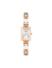 Rectangular Case Bangle Watch - Anne Klein Silver/Rose-Tone