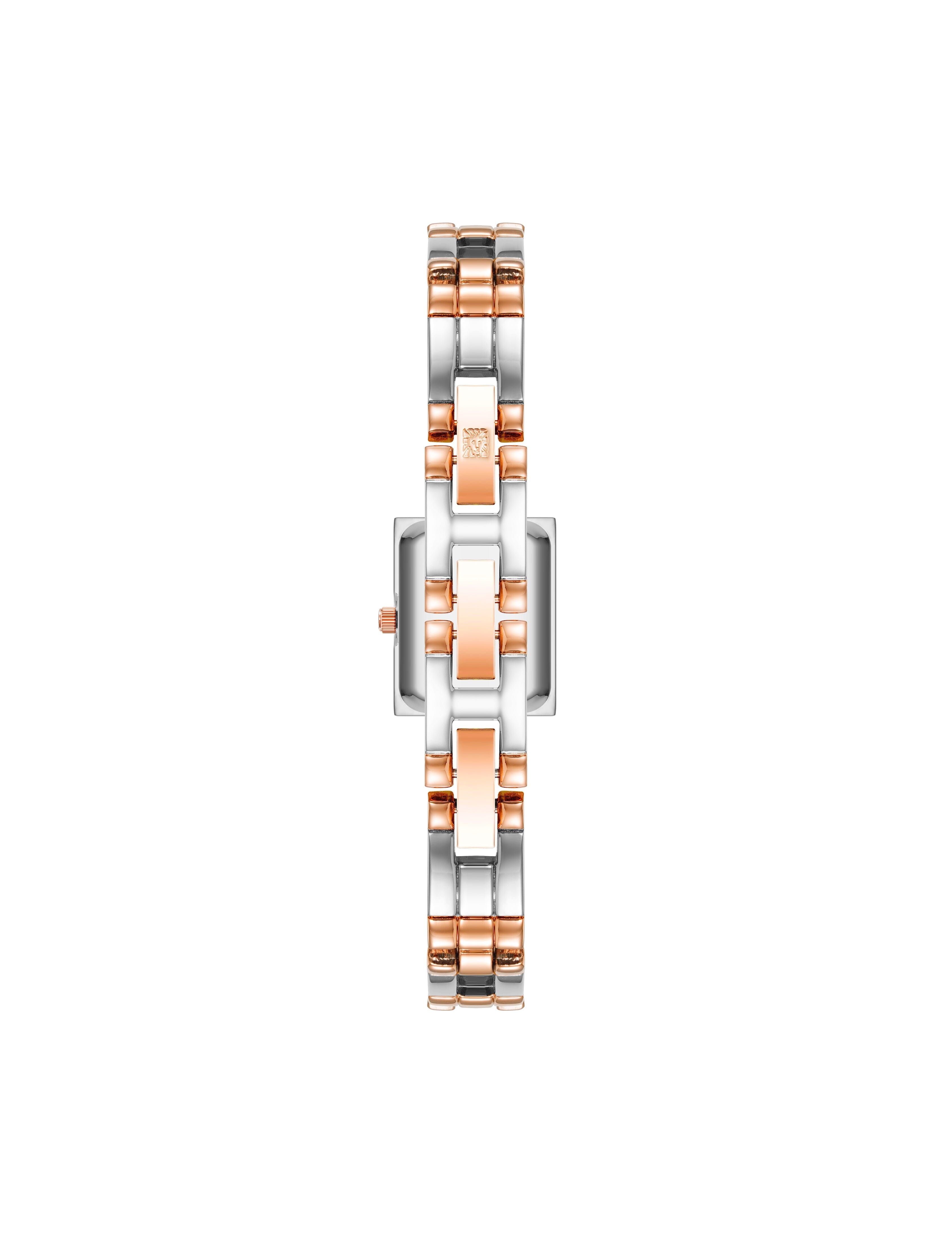 Rectangular Case Bangle Watch - Anne Klein Silver/Rose-Tone