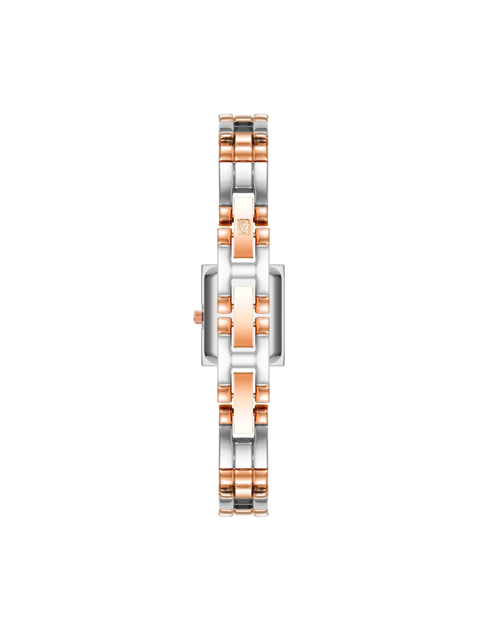 Rectangular Case Bangle Watch - Anne Klein Silver/Rose-Tone
