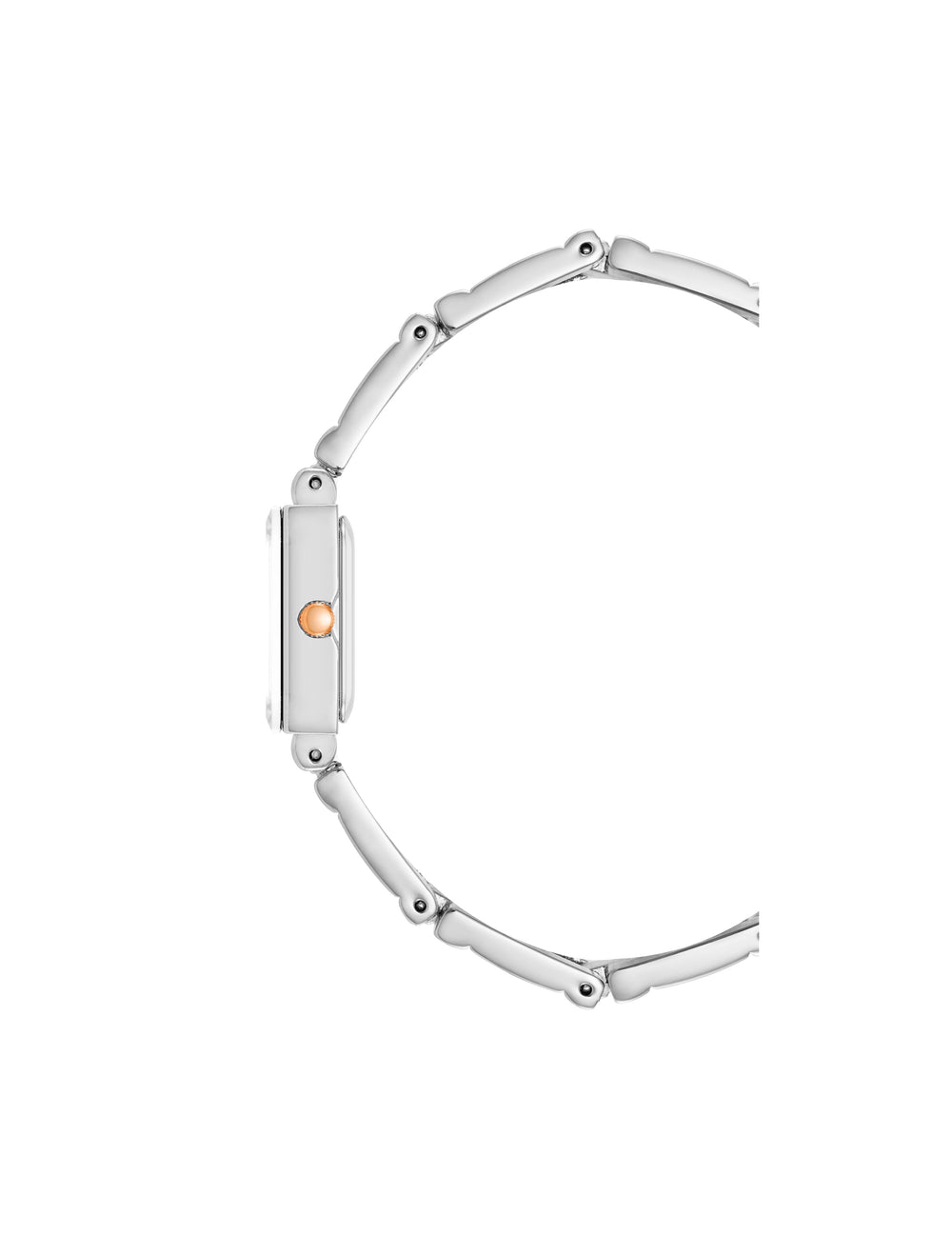 Rectangular Case Bangle Watch - Anne Klein Silver/Rose-Tone