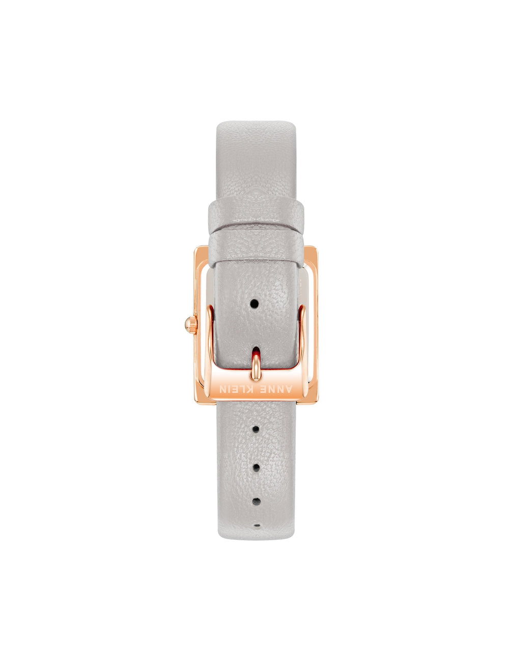 Rectangular Leather Strap Watch - Anne Klein Rose-Tone/Taupe