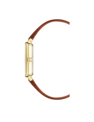 Rectangular Strap Watch - Anne Klein Gold-Tone/Brown