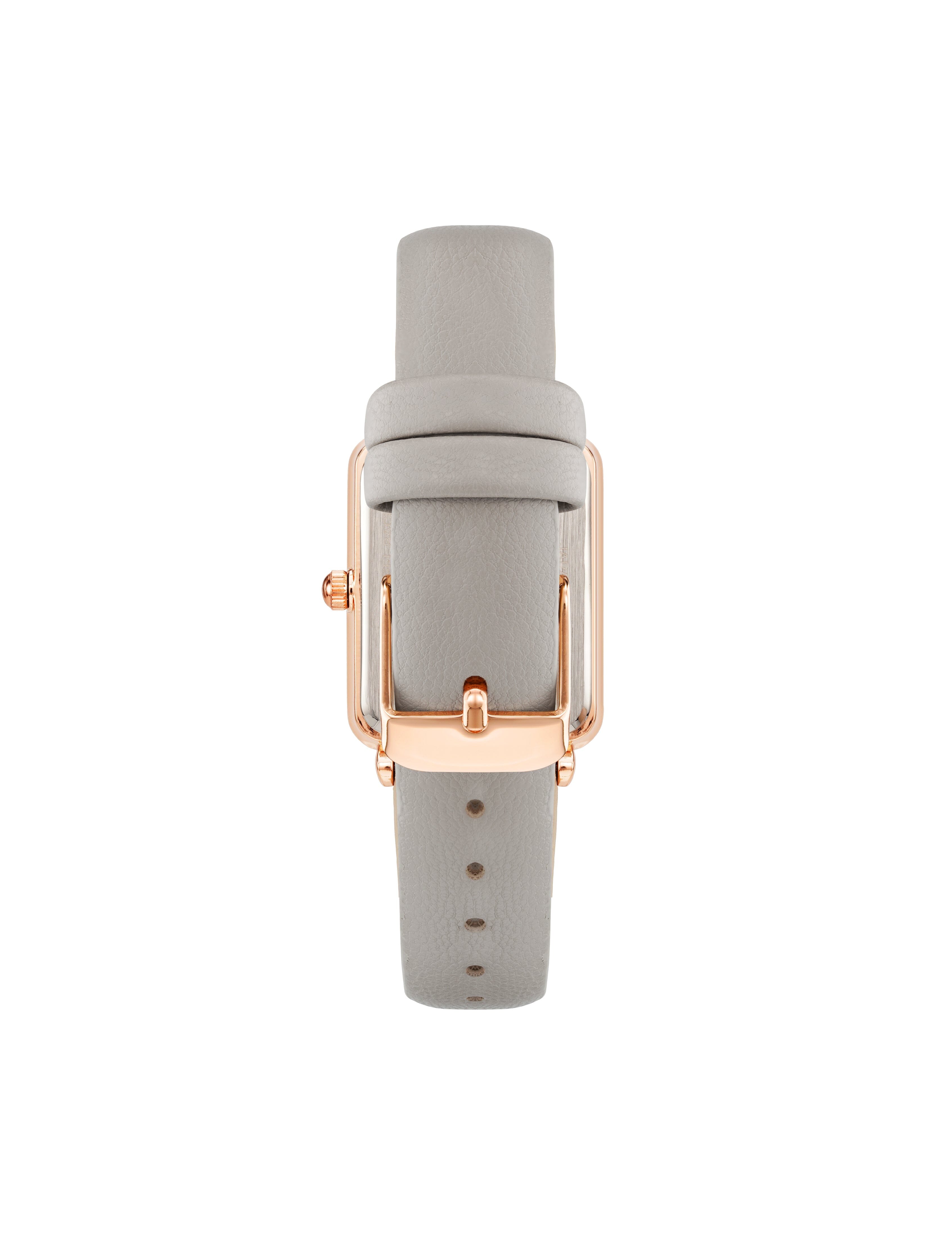 Rectangular Strap Watch - Anne Klein Rose-Tone/Taupe