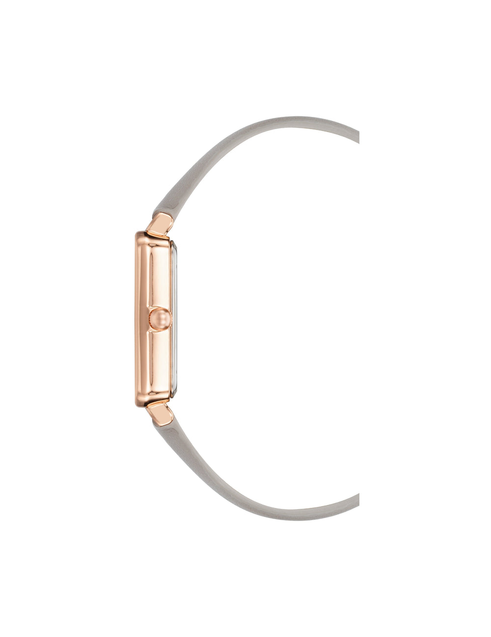 Rectangular Strap Watch - Anne Klein Rose-Tone/Taupe