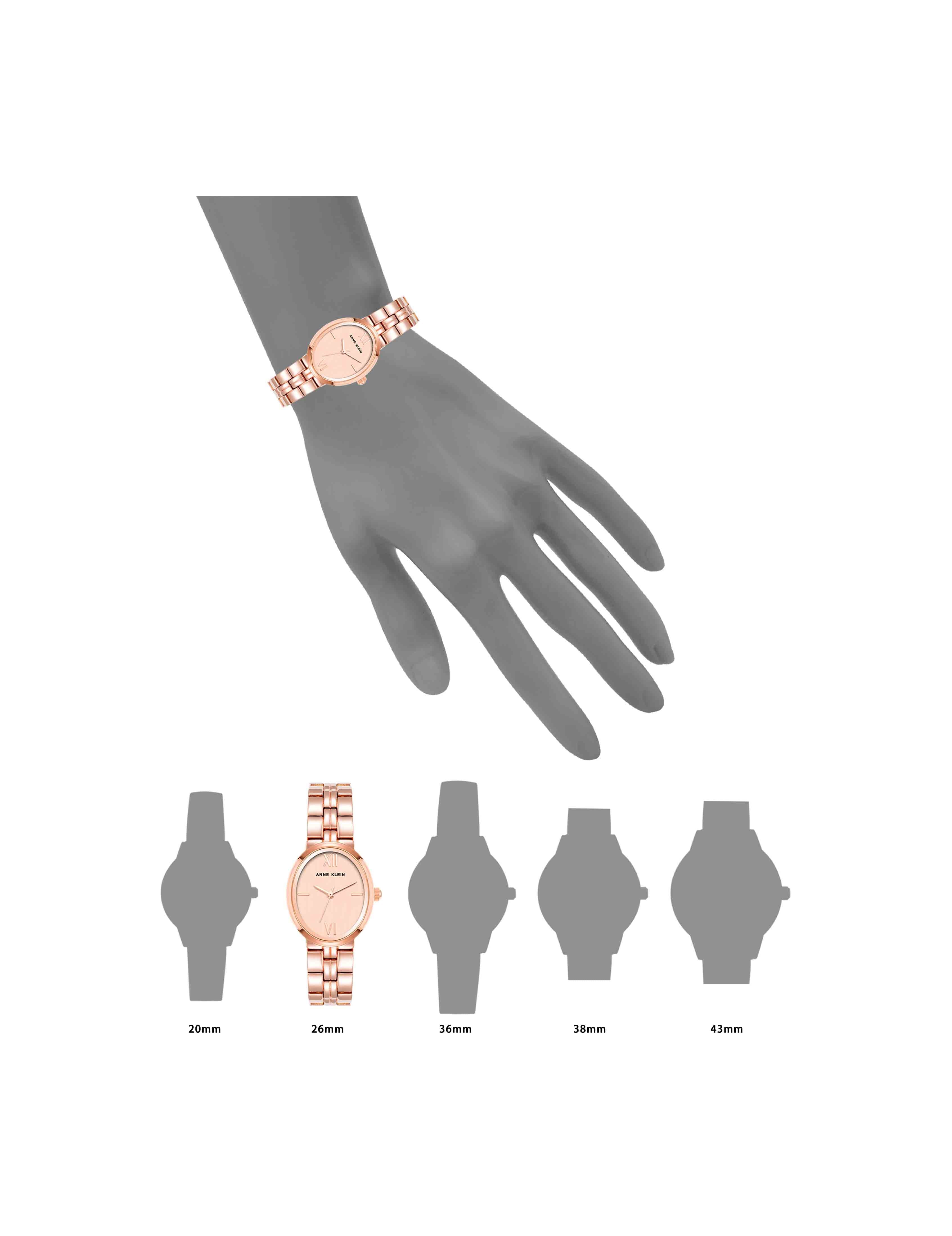 Minimalist Oval Case Watch in Rose Gold - Anne Klein Rose-Tone