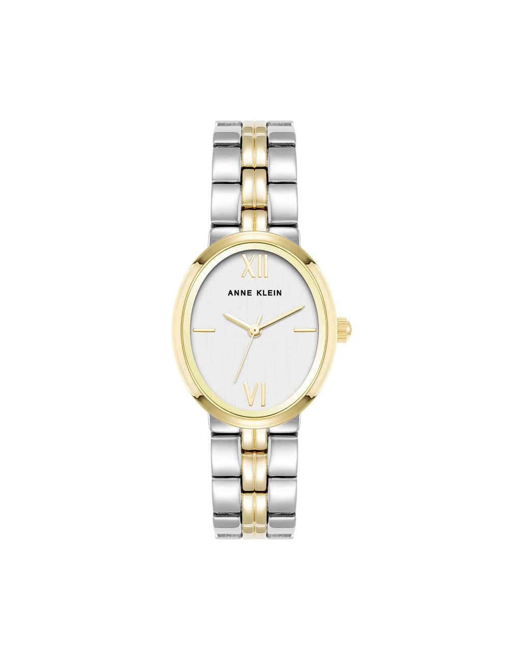 Minimalist Oval Case Watch - Anne Klein Two-Tone