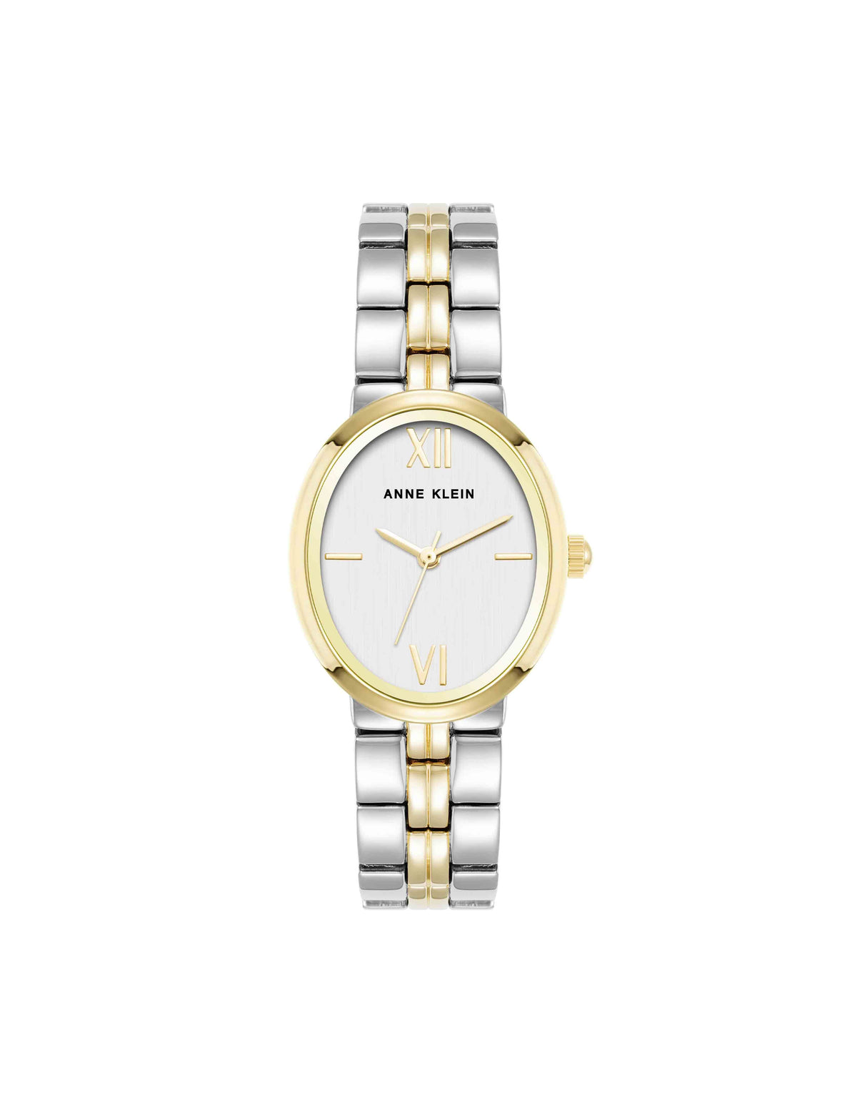 Minimalist Oval Case Watch - Anne Klein Two-Tone