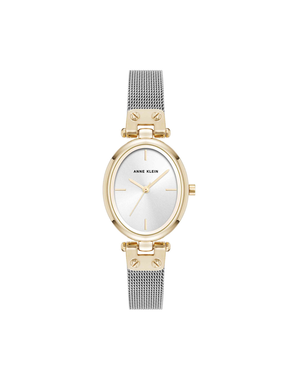Oval Mesh Bracelet Watch - Anne Klein Two-Tone