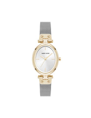 Oval Mesh Bracelet Watch - Anne Klein Two-Tone
