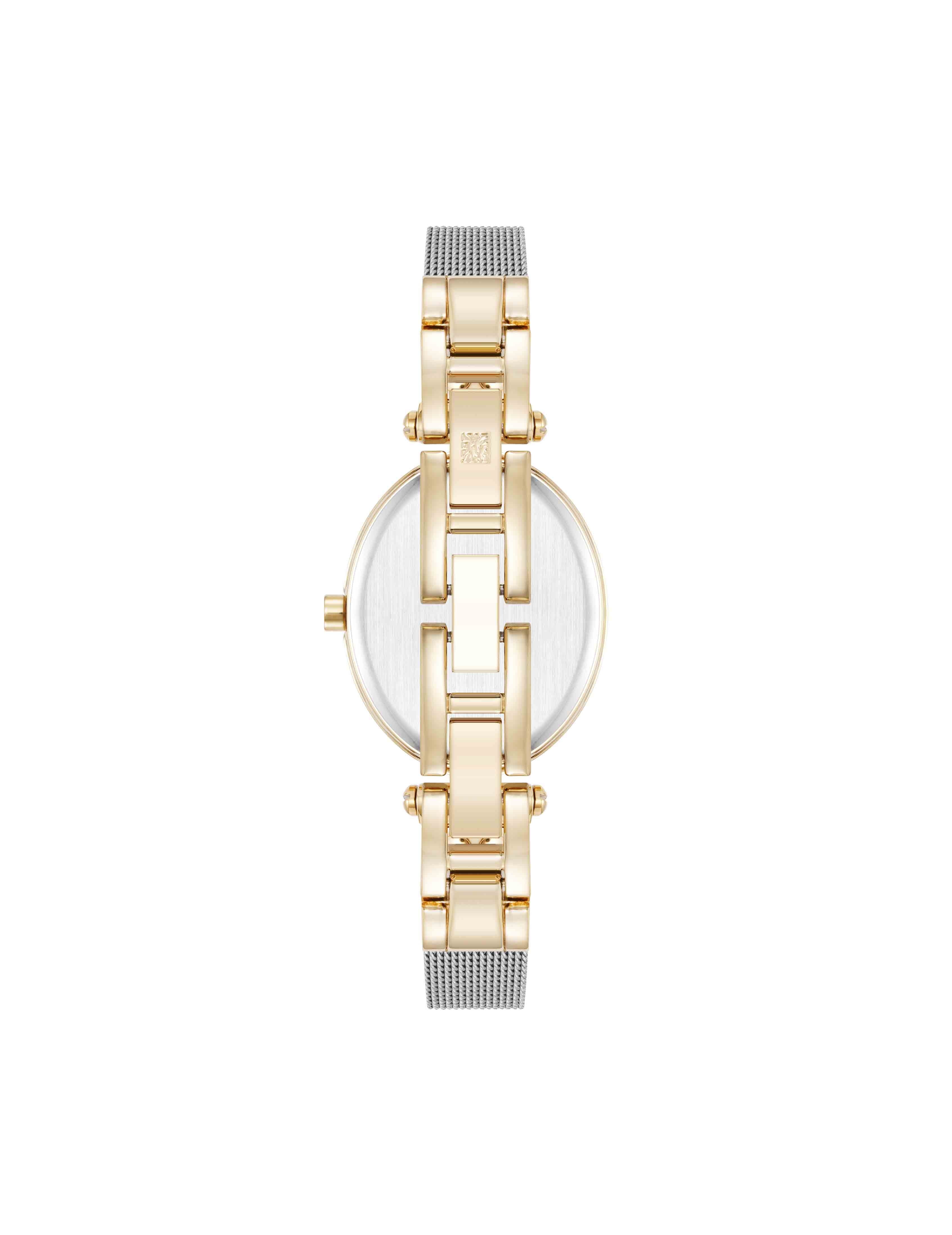 Oval Mesh Bracelet Watch - Anne Klein Two-Tone