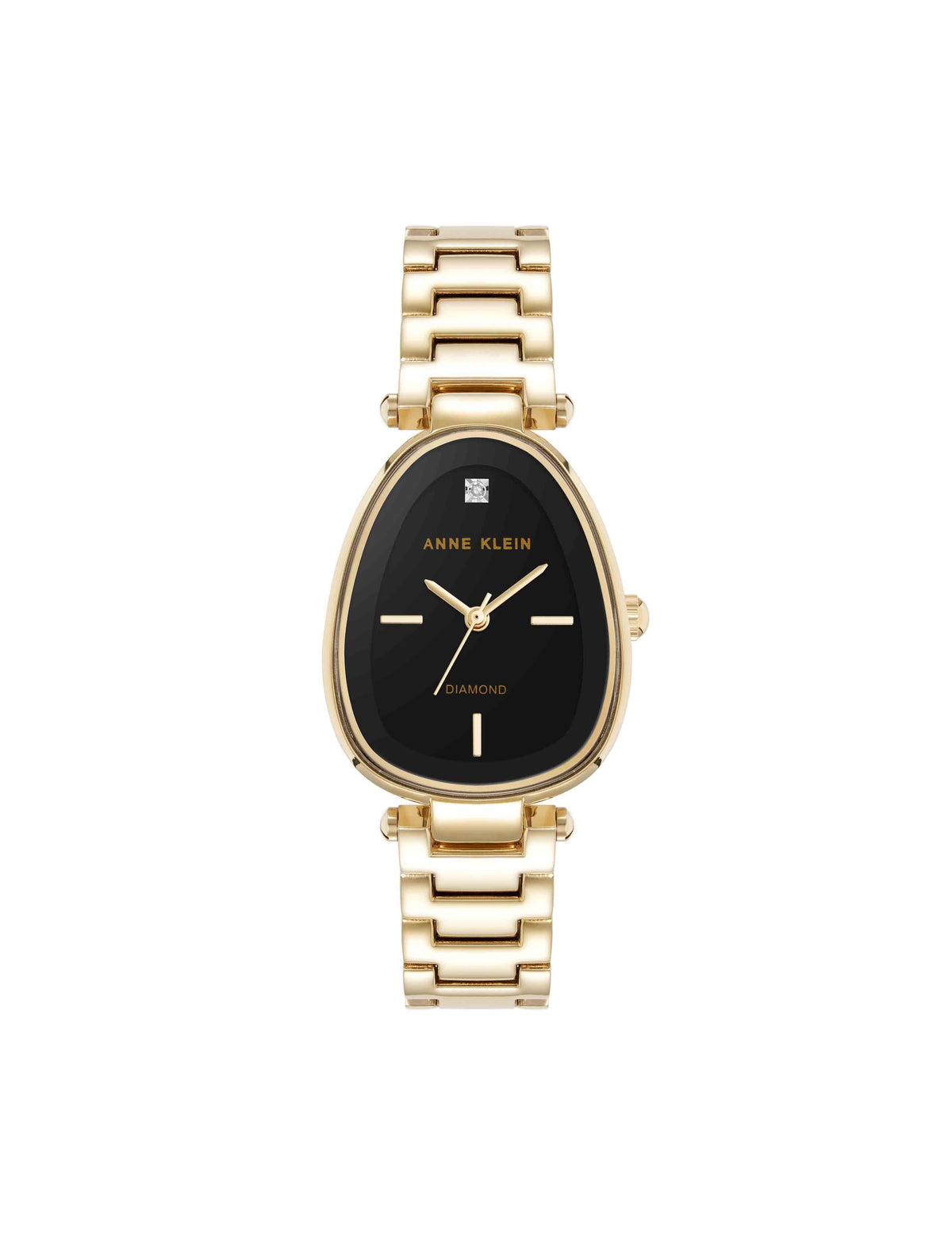 Estate Metal Bracelet Watch - Anne Klein Gold-Tone/Black