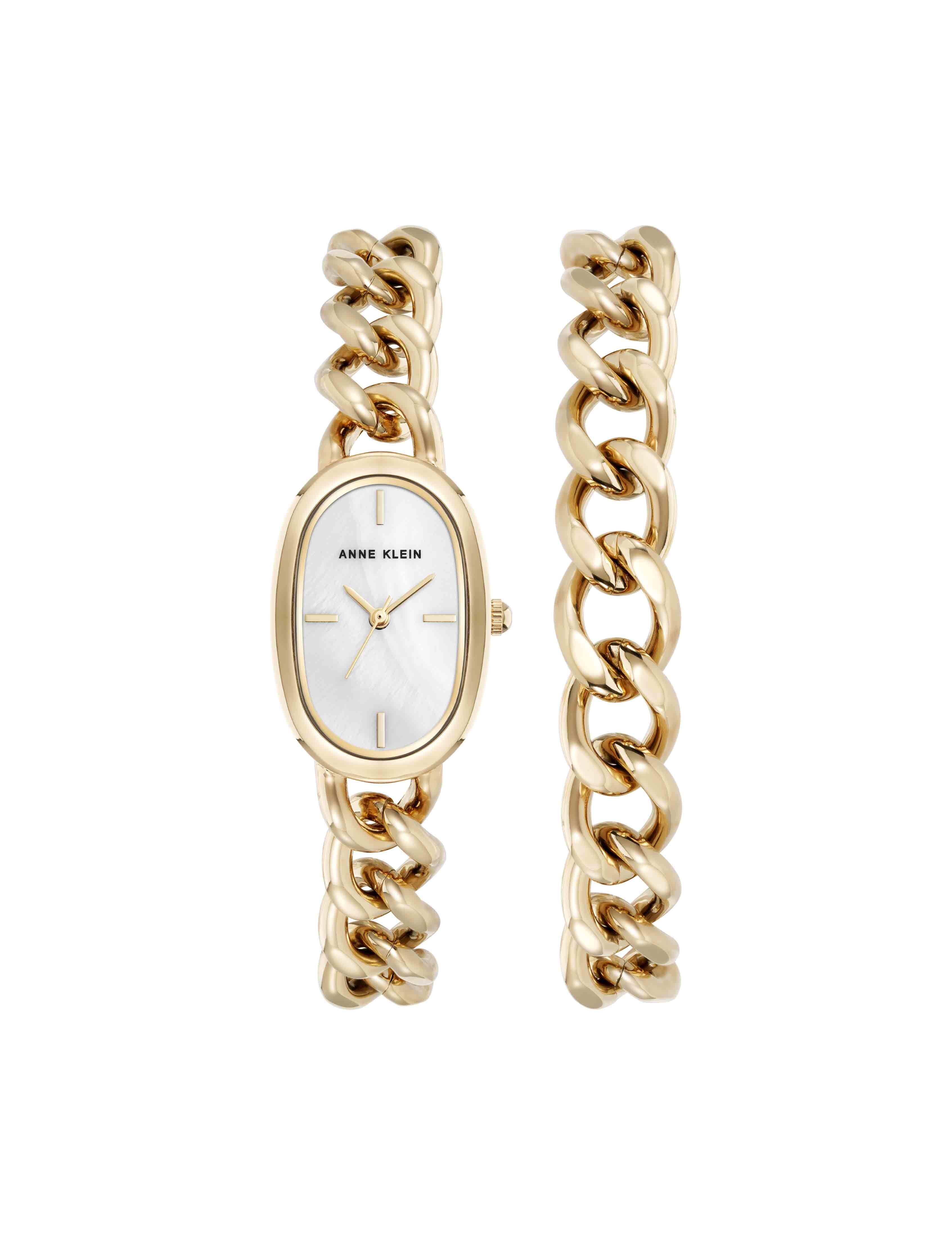 Chain Watch and Bracelet Set - Anne Klein