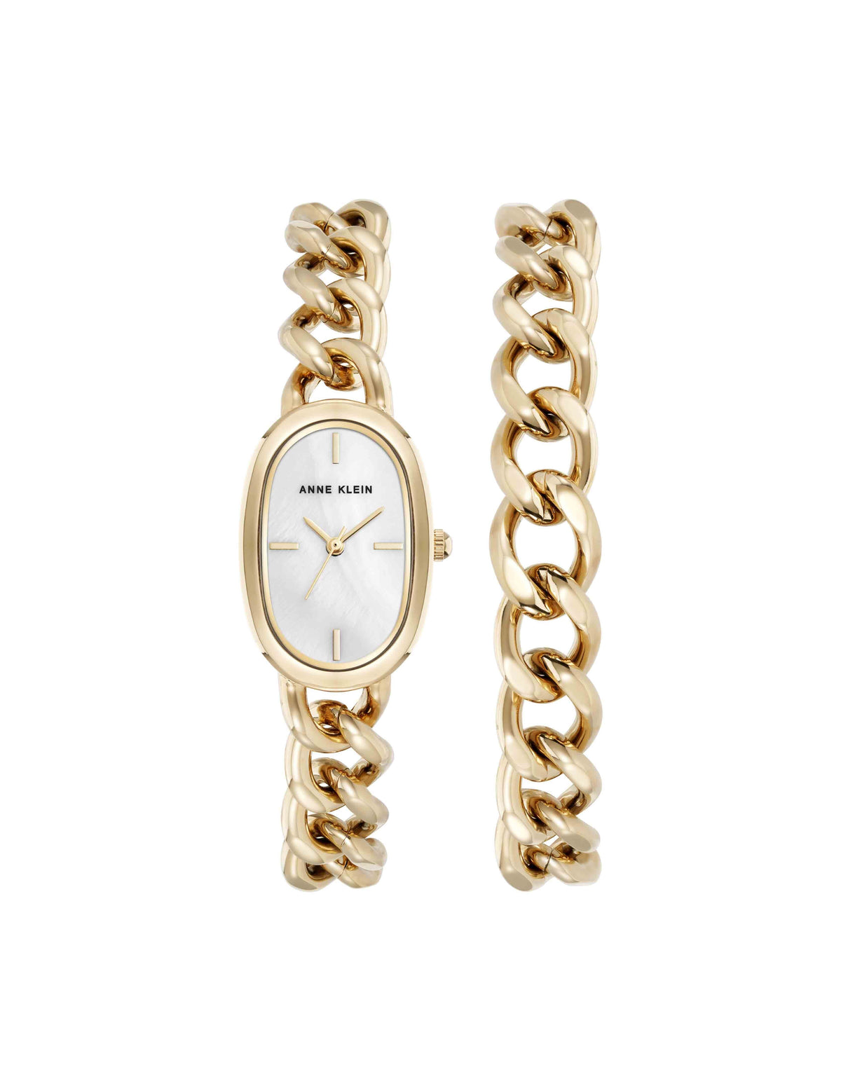 Chain Watch and Bracelet Set - Anne Klein
