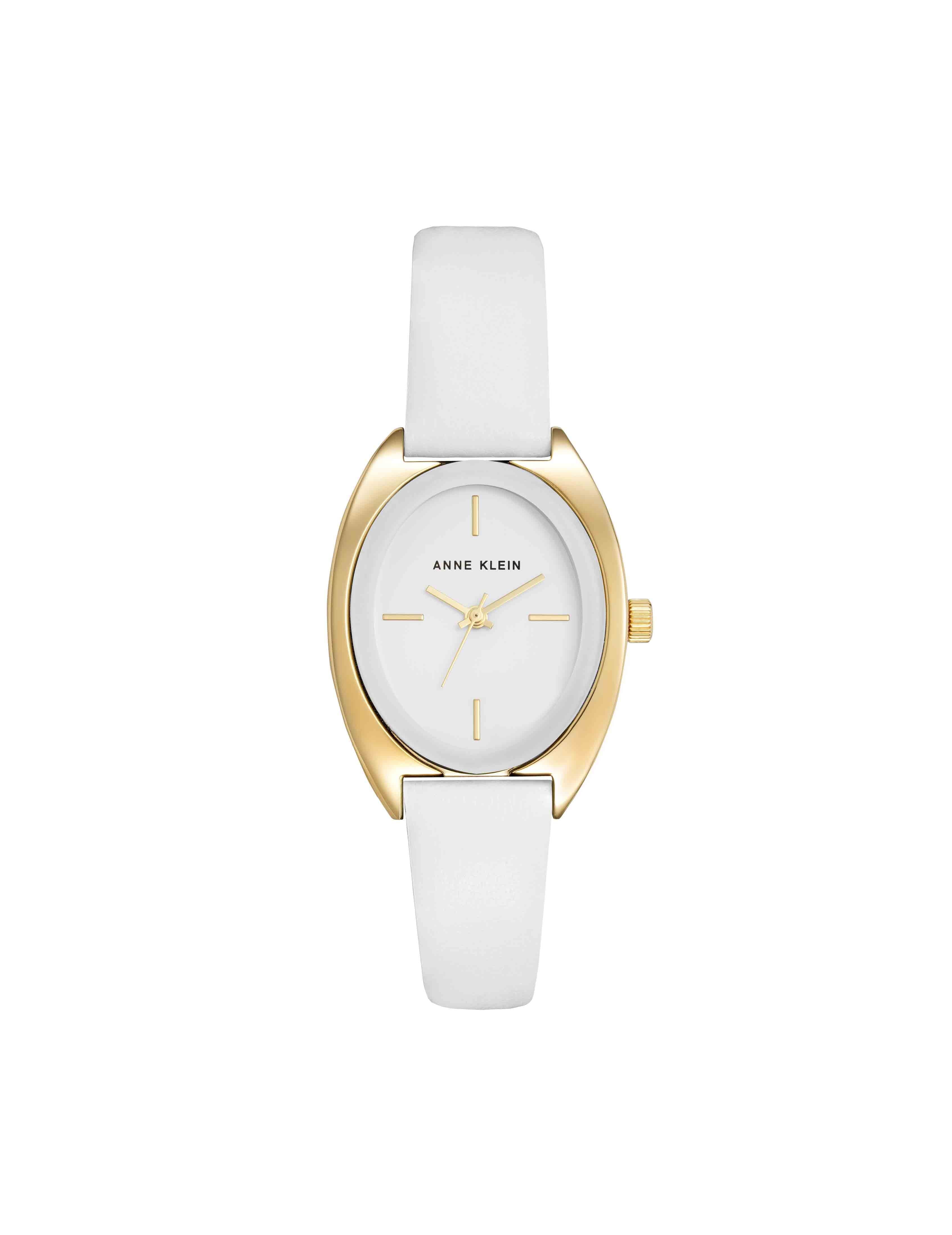Modern Strap Watch - Anne Klein Gold-Tone/White