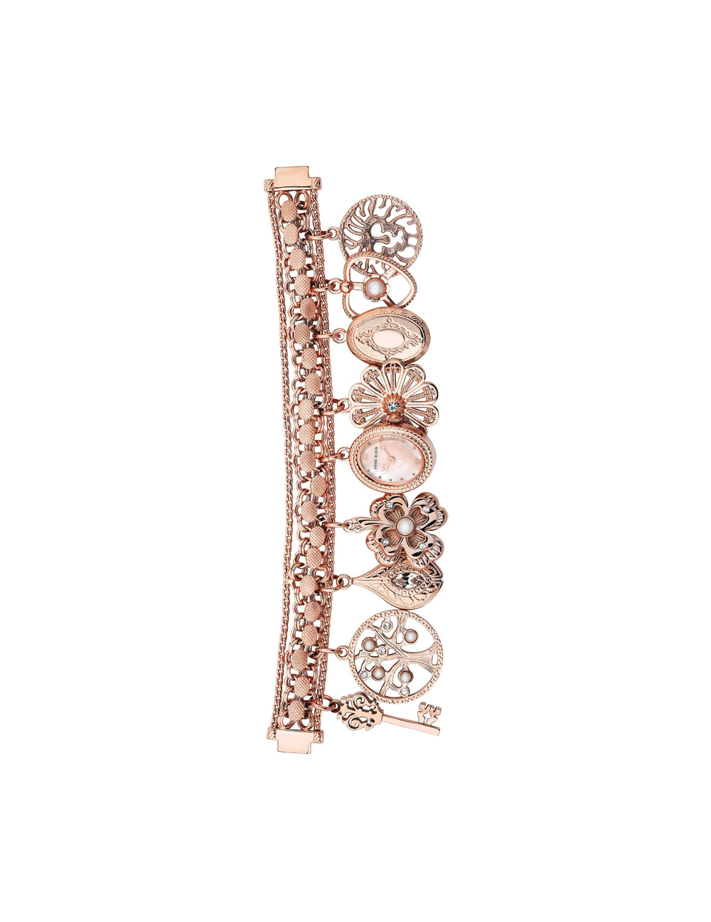 Charm Bracelet Watch - Anne Klein Rose-Tone