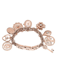 Charm Bracelet Watch - Anne Klein Rose-Tone