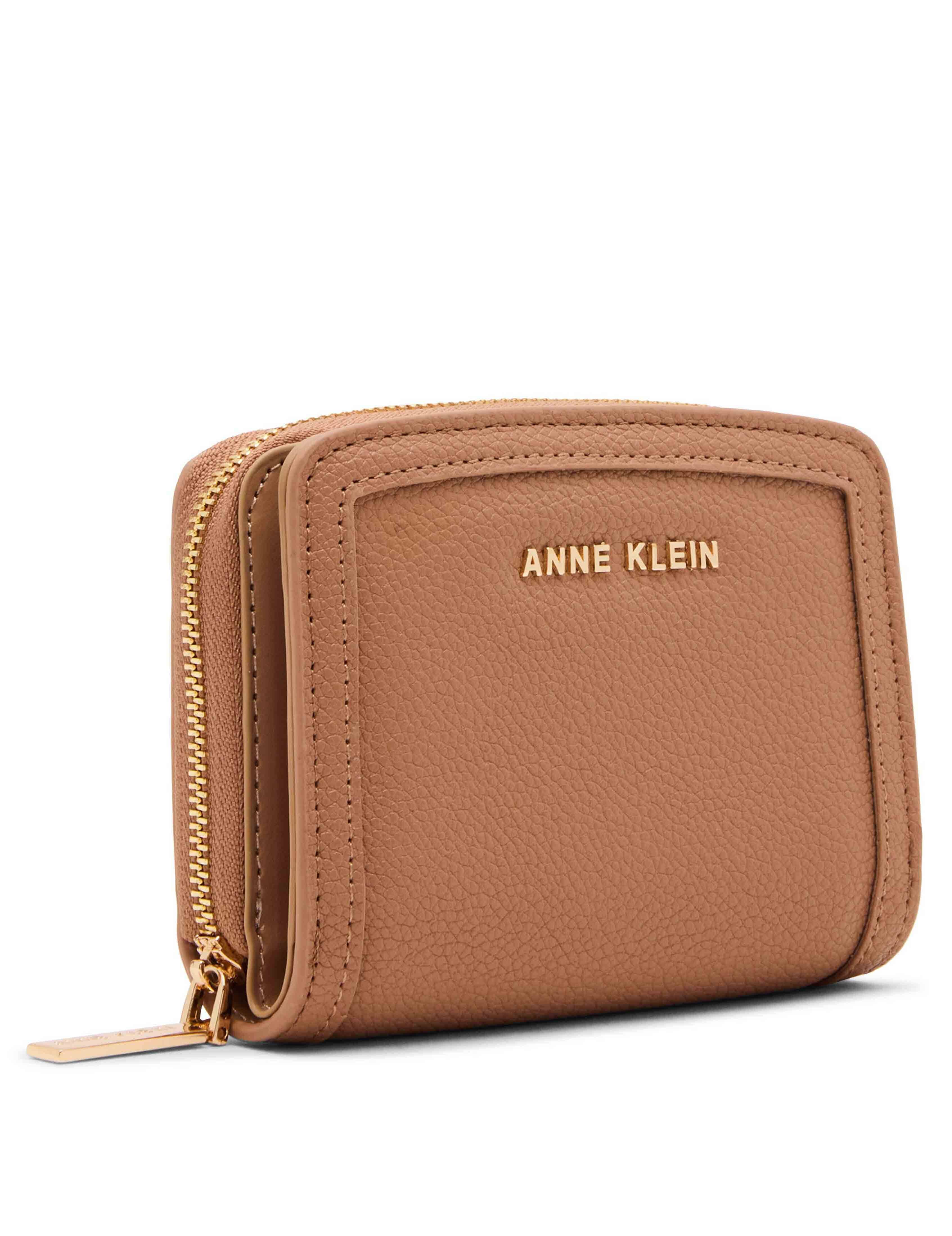Small Curved Wallet - Anne Klein Mocha