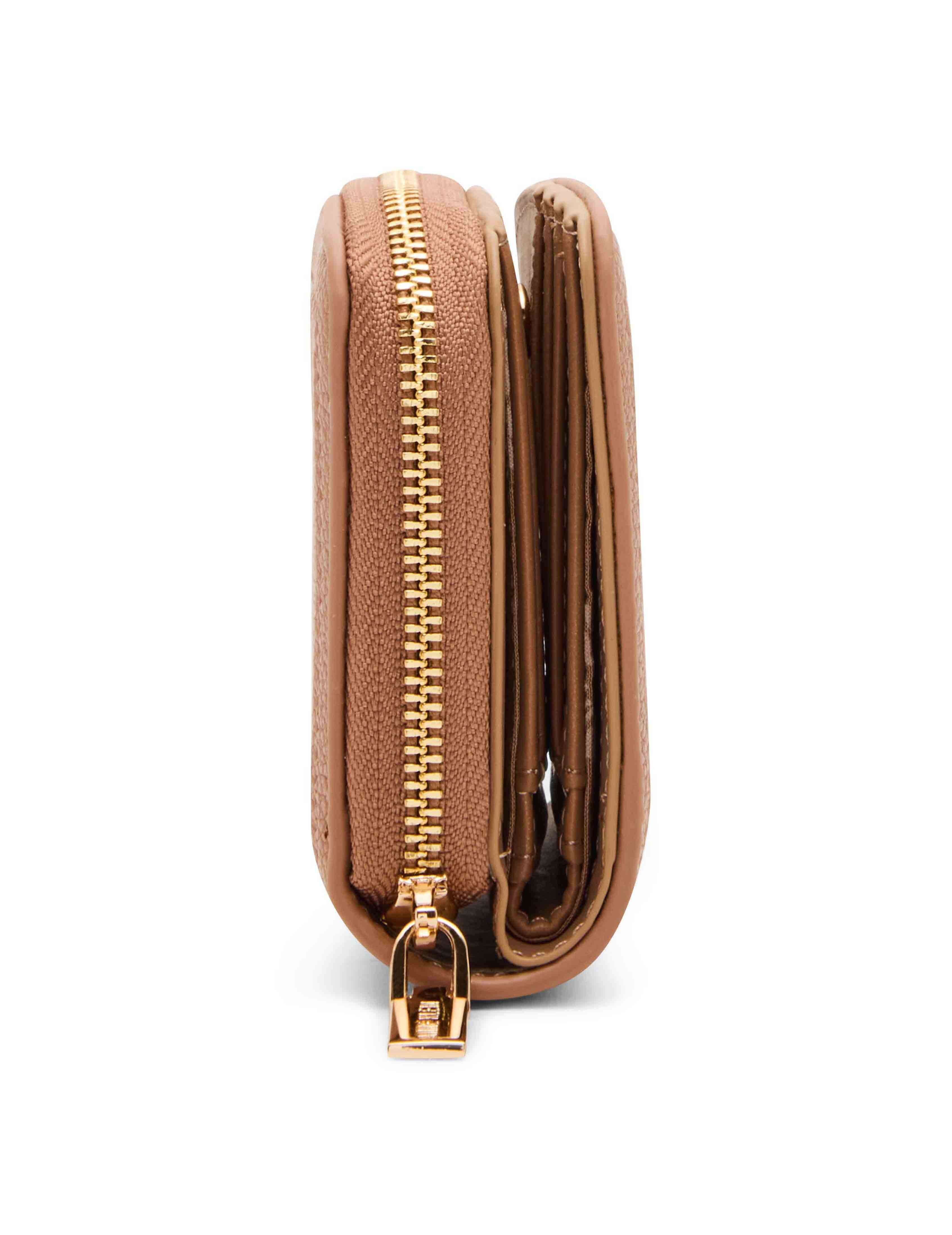 Small Curved Wallet - Anne Klein Mocha