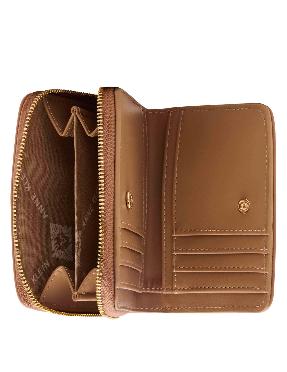 Small Curved Wallet - Anne Klein Mocha