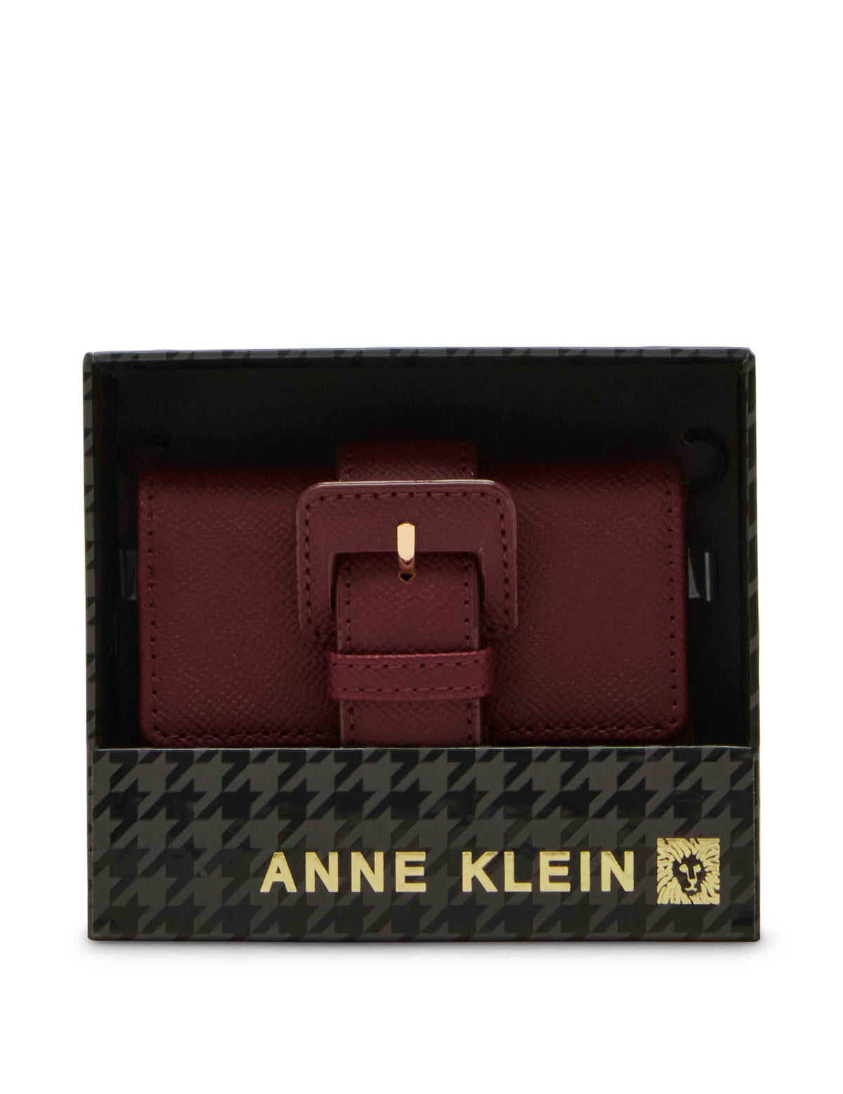 Covered Buckle Flap Wallet Gift Set, New Bordeaux - Anne Klein New Bordeaux