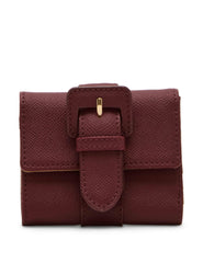 Covered Buckle Flap Wallet Gift Set, New Bordeaux - Anne Klein New Bordeaux